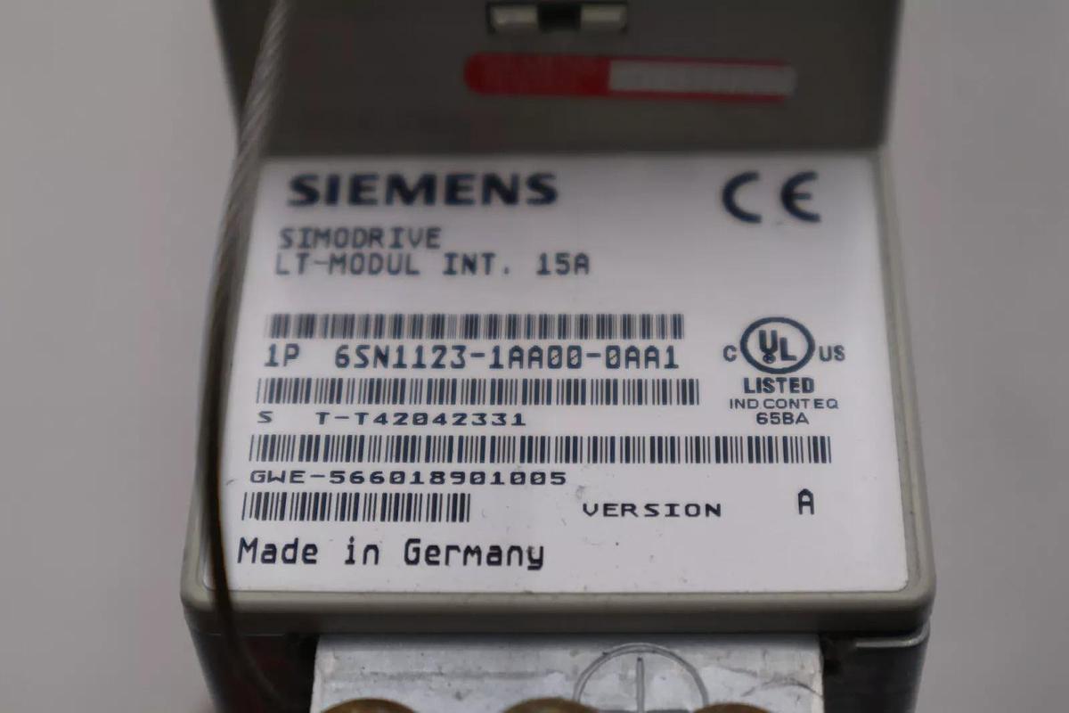 Used Siemens 6SN1123-1AA00-0AA1 SIMODRIVE 611 POWER Module 1 AXIS 15 A STK 4920