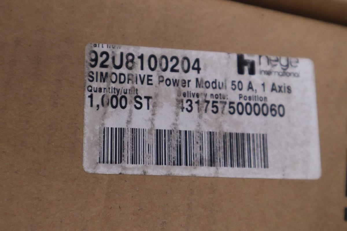Used 6SN1123-1AA00-0CA2 NEW SIEMENS SIMODRIVE Power Module NEW IN BOX STOCK H84