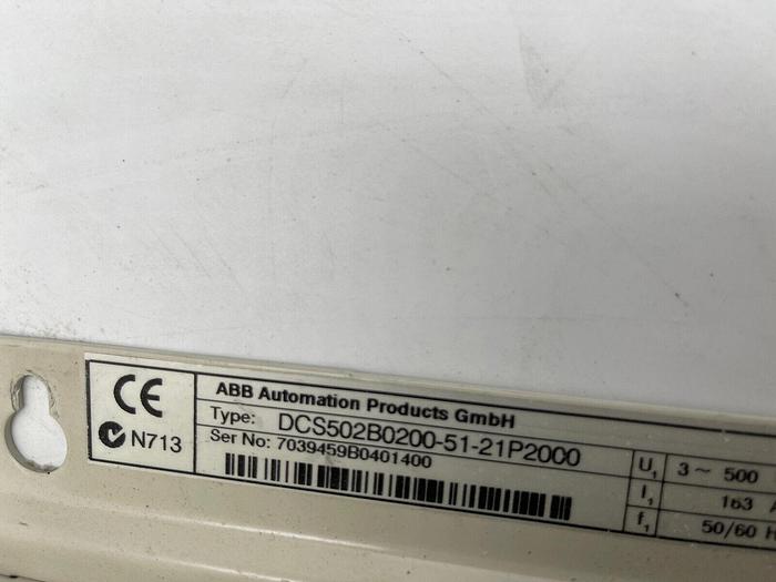 ABB AUTOMATION DRIVE DCS502B0200-51-21P2000 REFURBISHED OPEN BOX UNIT S-16