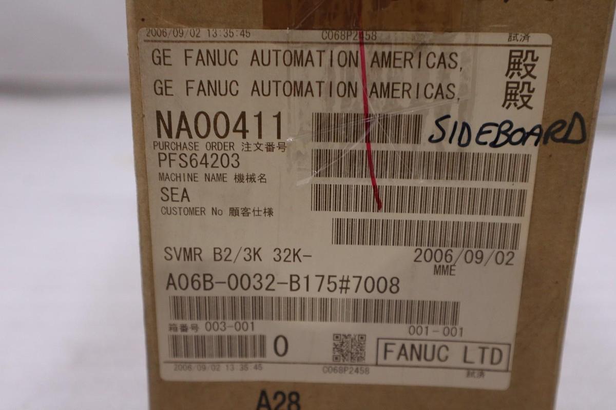 Used NEW OPEN BOX FANUC B2/3000 A06B-0032-B175#7000 Servo Motor STK GF90