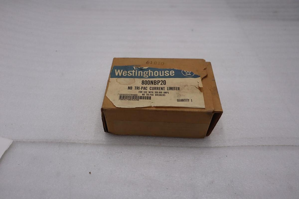 Used NEW OPEN BOX Westinghouse 800NBP20 NB Tri-Pac Current Limiter STOCK 5659-A