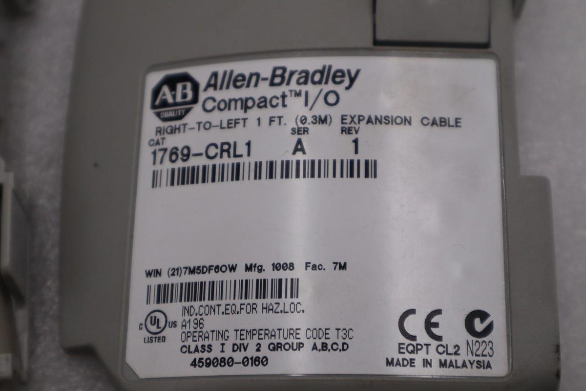 Used NEW OPEN BOX AB Allen Bradley 1769-CRL1 Right to Left Expansion Cable STK H1472A