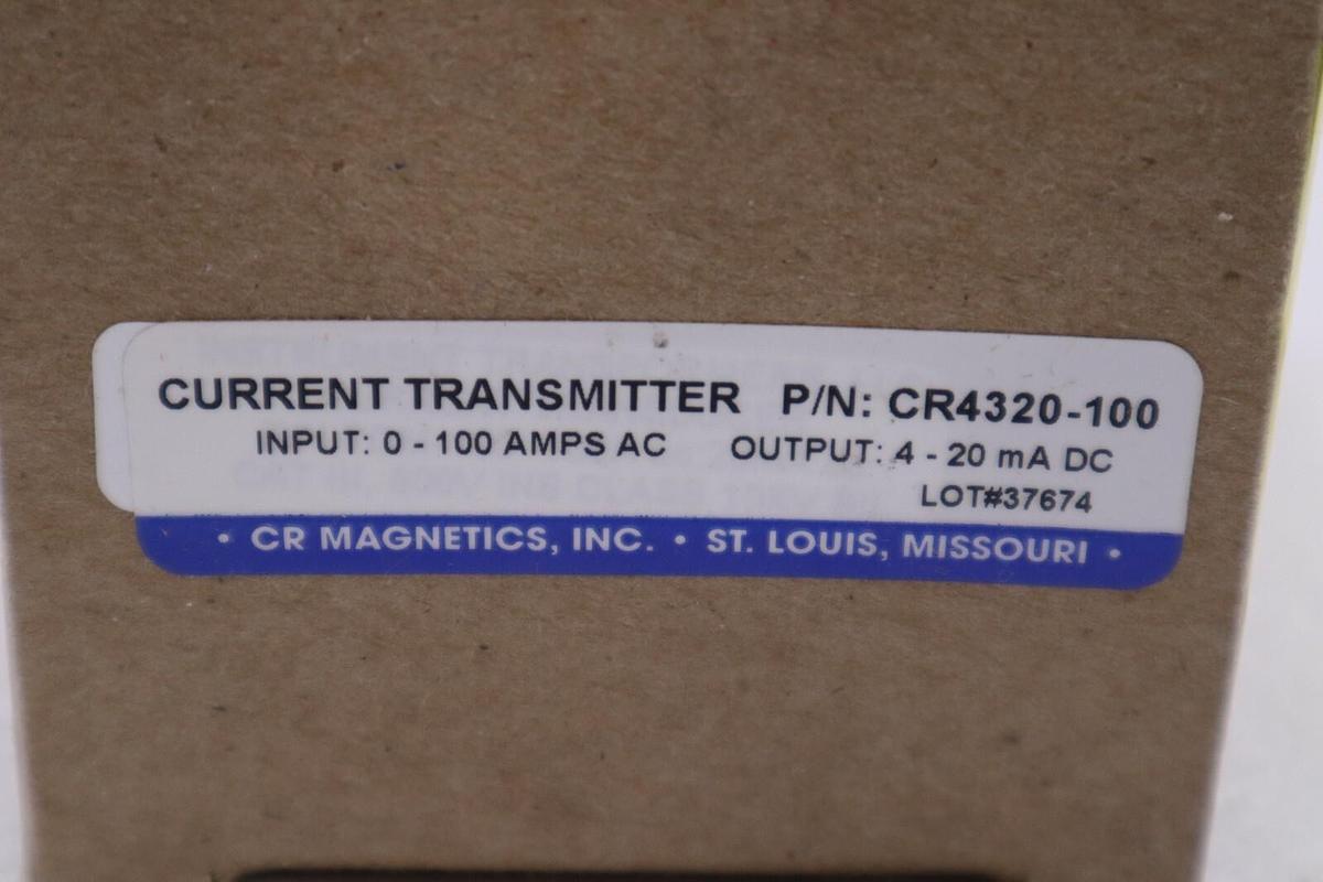 Used CR MAGNETICS CR4320-100 Current Transmitter NEW WITH BOX STOCK G651