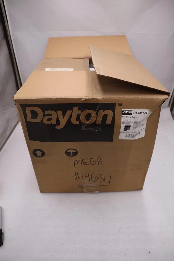 Used DAYTON 12F738 Sink Drain Pump System STOCK GF227