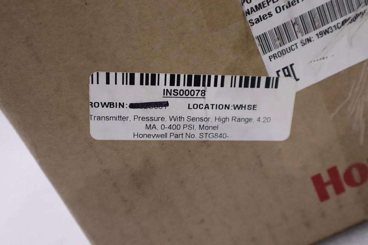 Honeywell STG840-L1GC4A-1-A-AD0-11S-A-00A0-00-0000 Pressure Transmitter #4590