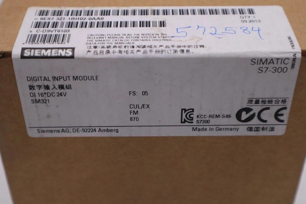 SIEMENS 6ES7 321-IBH02-0AA0 SIMATIC S7-300 DIGITAL INPUT MODULE NEW SEALED#G387A