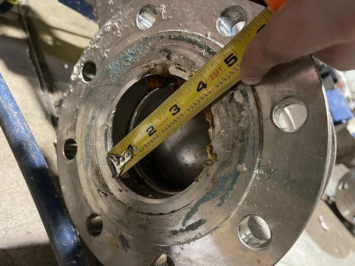 Used 4" JAMESBURY QUADRA-POWR X METSO QPX2C/K20 100PSI V-BALL VALVE NELES S-49