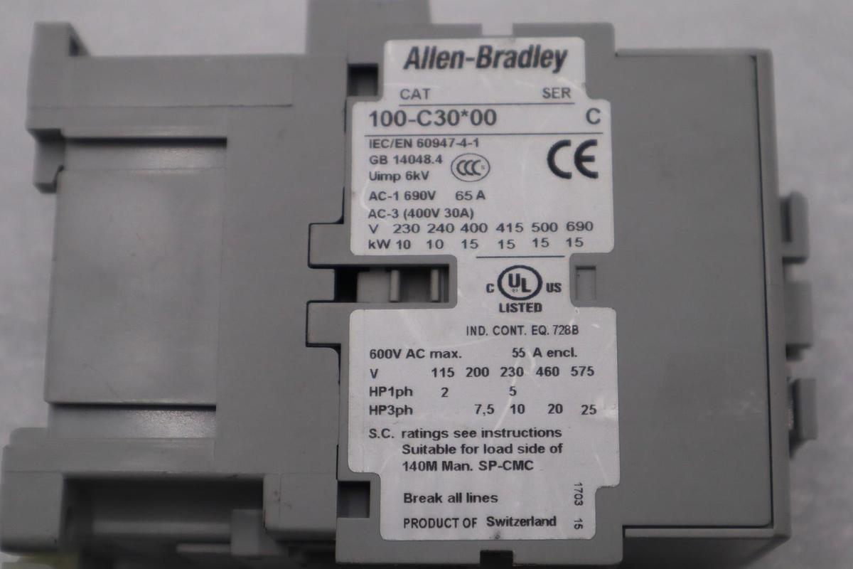 NEW OPEN BOX Allen-Bradley 100-C30D10 AB contactor 100-C30*00 STK L-354C