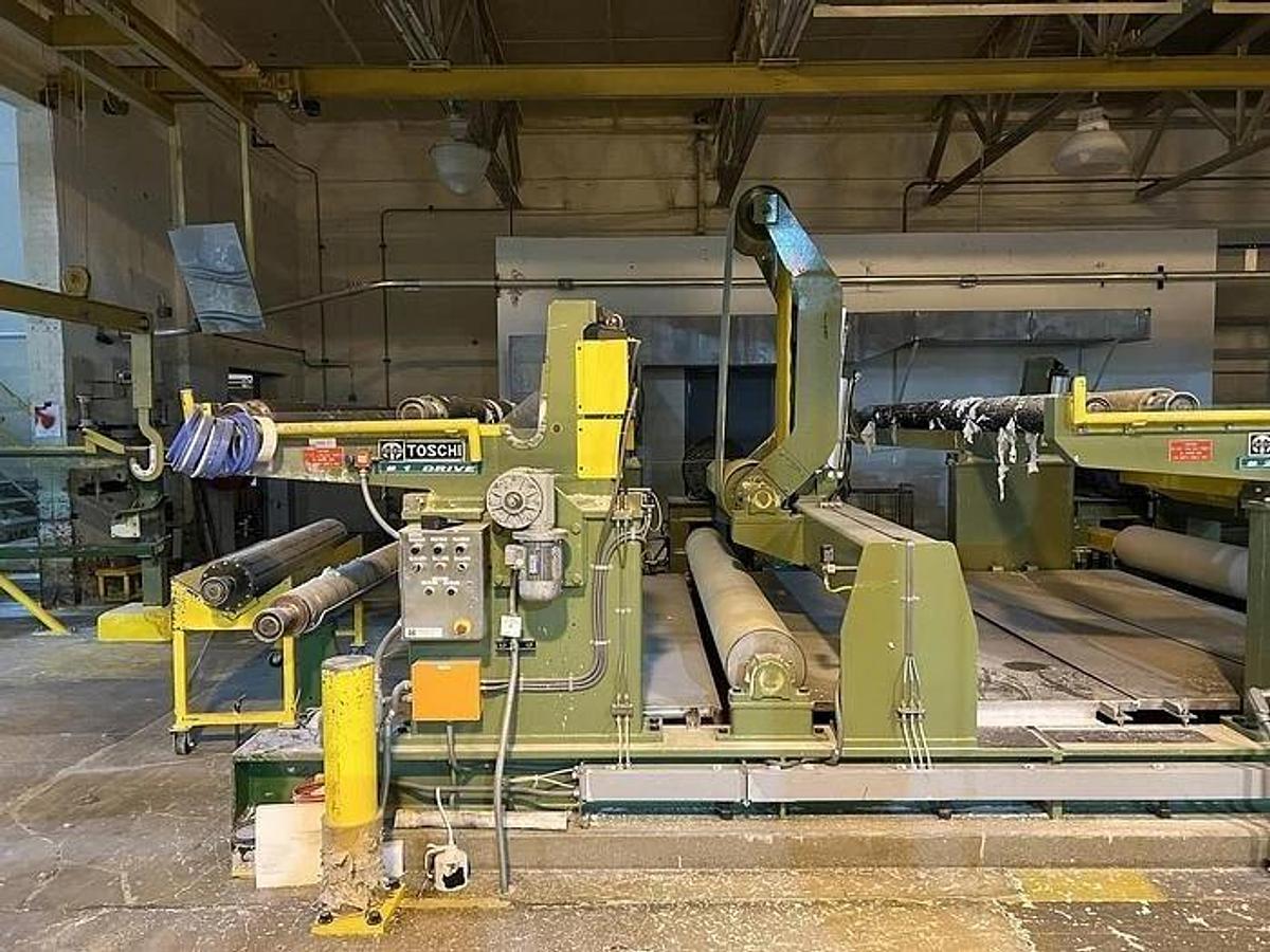 Used 132" TOSCHI - TOSOTEC BELT DRIVEN UNWIND STANDS 72" DIAMETER (QUANTITY 3)