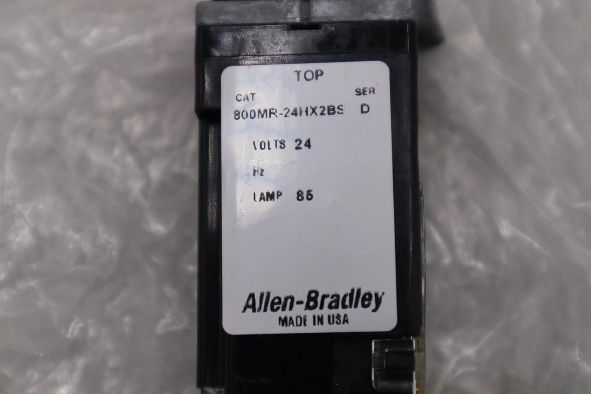 Used Allen Bradley 800MR-24HY2BRAK Ser D 2 Pos Illuminated Selector Switch STK H535A