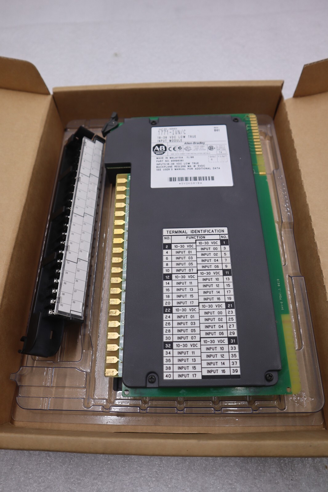 Used ALLEN-BRADLEY 1771-IVN INPUT MODULE SERIES C #K-2671