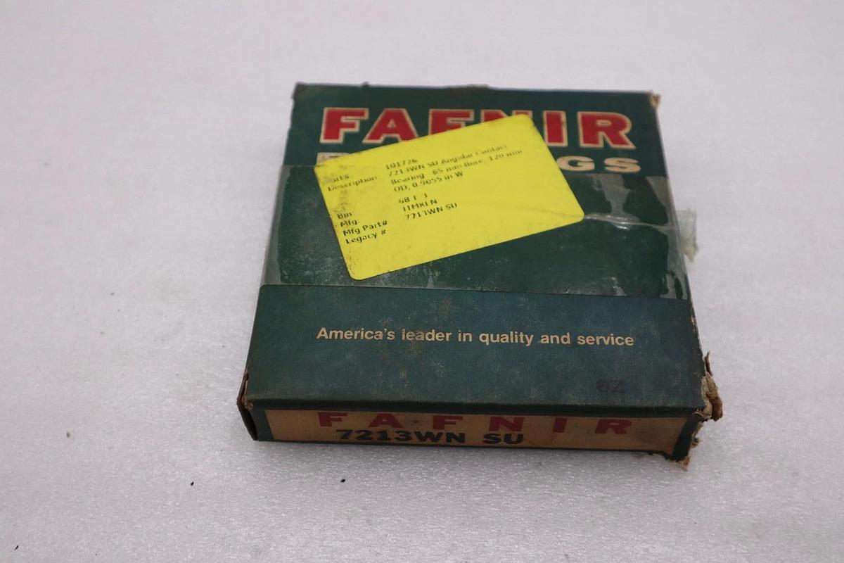 NEW Fafnir 7213WN SU Angular Contact Bearing STK L238CC