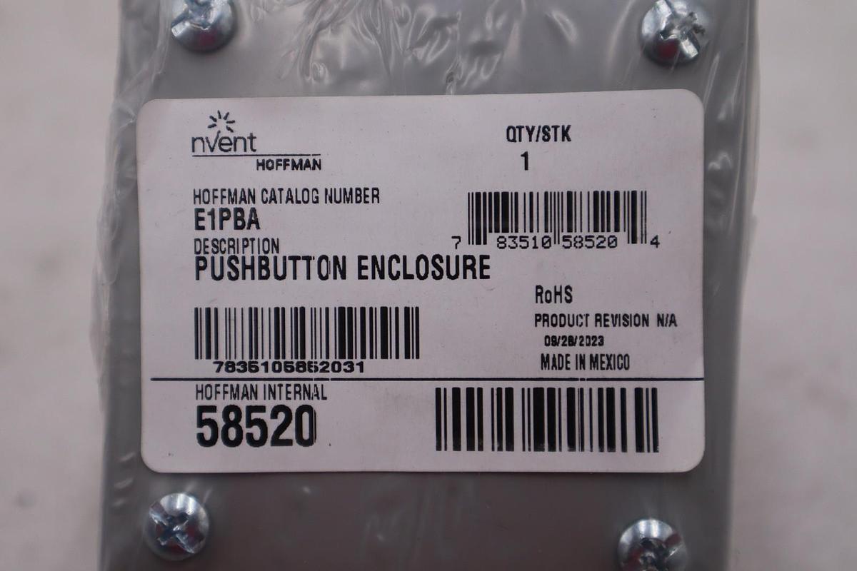 E1PBA nVent Hoffman Pushbutton Enclosure 58520 - STOCK 1528A