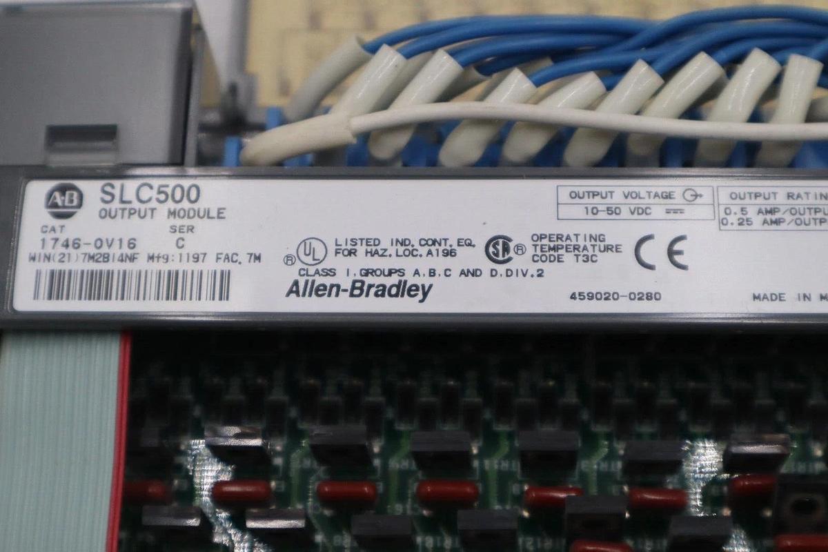 Used Allen Bradley 1746-OV16 Ser. C Output Module SLC 500 1746OV16 AB STOCK K-83-D