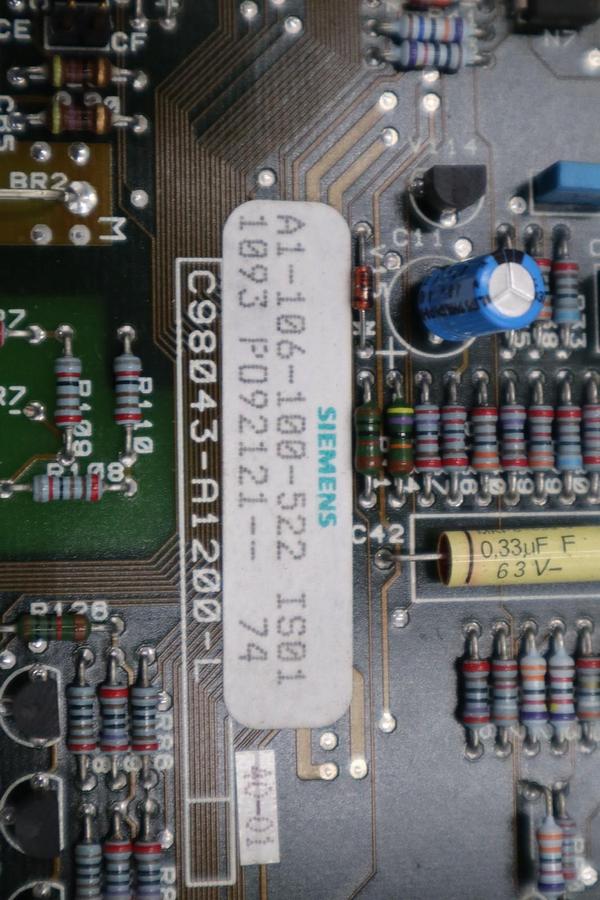 Used SIEMENS C98043-A1200-L PC BOARD CONTROL CARD - NEW NO BOX -STOCK 1876CC