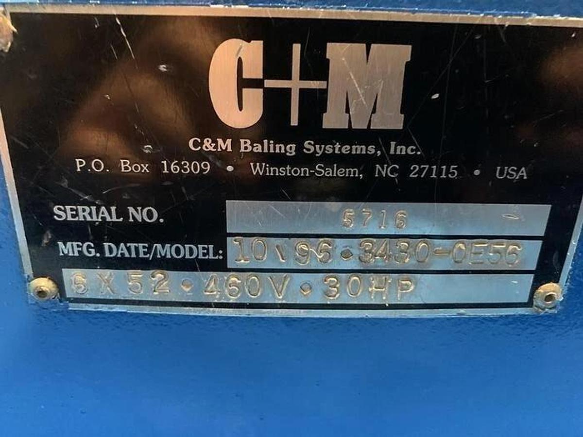 Used C&M HORIZONTAL OPEN END HORIZONTAL BALER MODEL 3430-0E56 30 HP