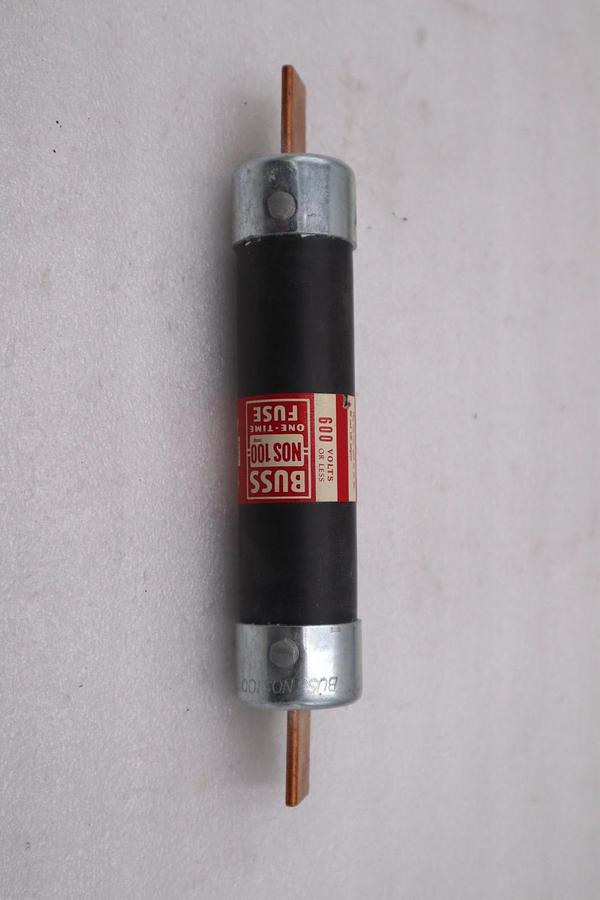 Used LOT OF 4 - Bussmann BUSS NOS-100/ NOS100Class H One-Time Cartridge Fuse - 4941A