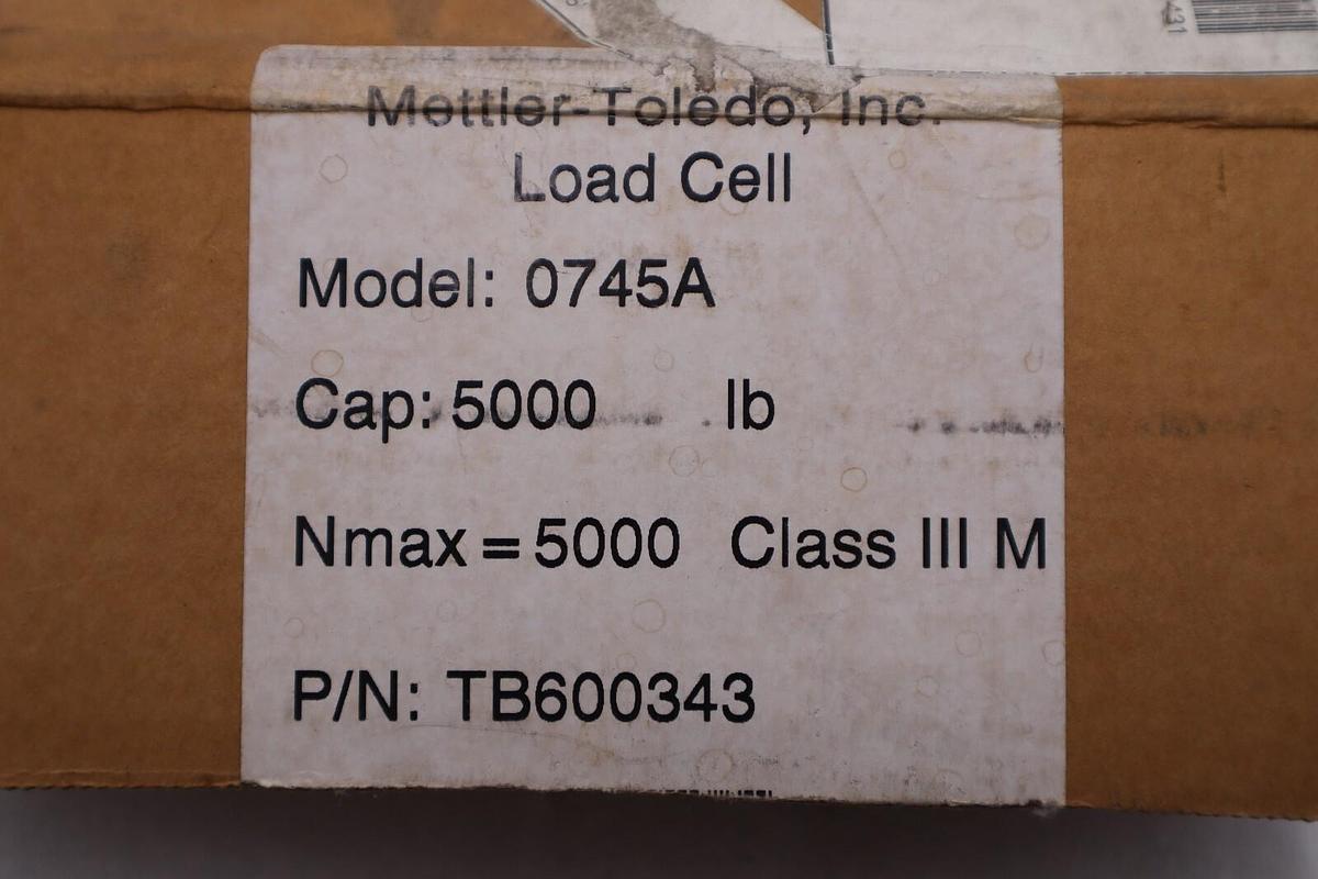 Used METTLER-TOLEDO TB600343 5000LBS NEW IN BOX (THREE AVAILABLE) STOCK H891