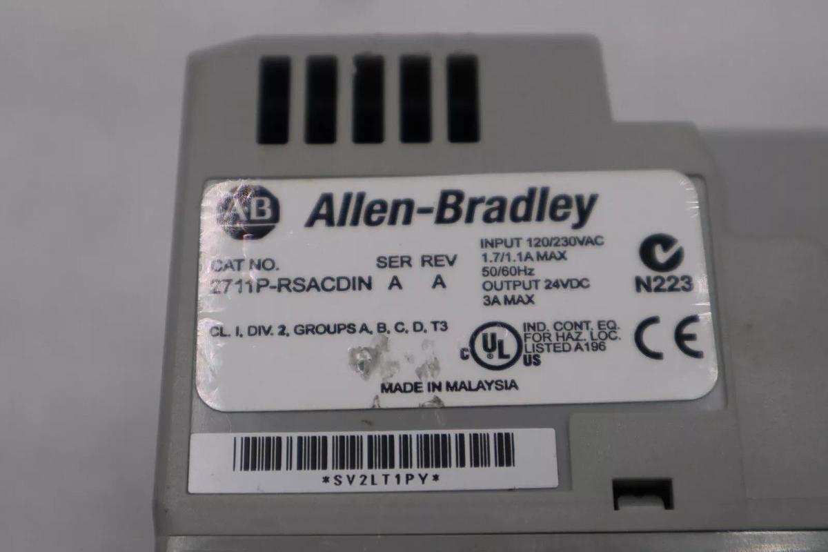 Used Allen Bradley 2711P-RSACDIN PanelView Plus 24 VDC Power Supply Module K-639