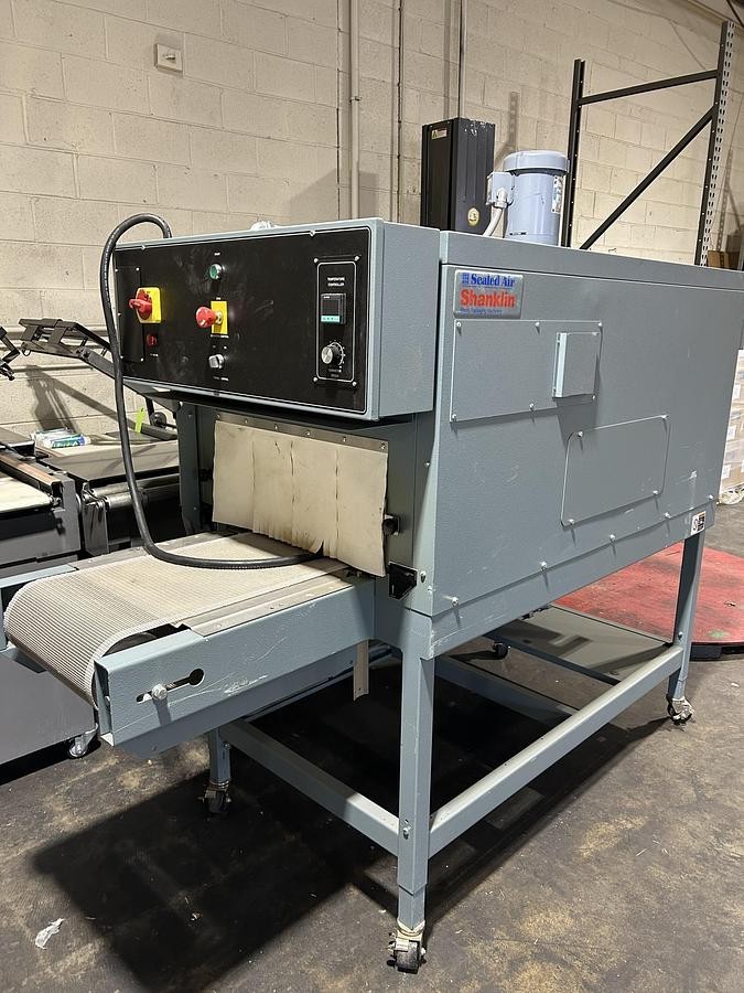 Used SHANKLIN MODEL T-71 SHRINK TUNNEL WITH LARGER SINGLE CHAMBER TUNNEL
