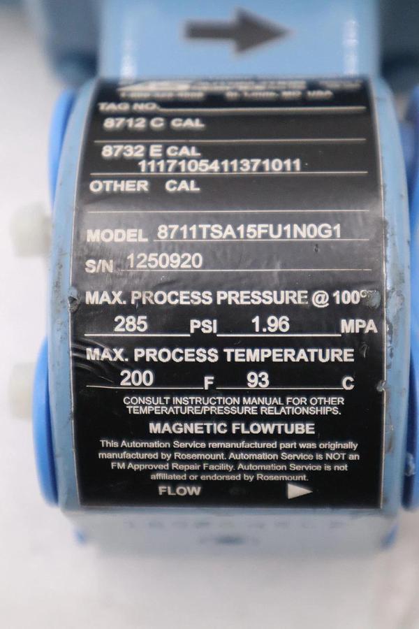 Refurbished ROSEMOUNT 8732E PRESSURE TRANSMITTER 8711TSA15FU1N0G1 MAGNETIC FLOW METER 3129CC