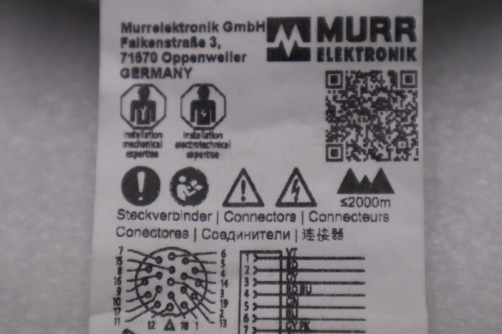 MURR ELEKTRONIK 7000-23251-3980500 /7000232513980500 CONNECTING CABLE STOCK 5676