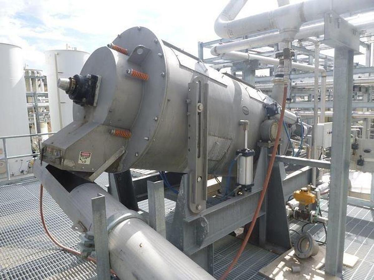 Used VINCENT MODEL EF-30 INCLINE SLUDGE SCREW PRESS S/S SN 17590-8 MANUFACTURED 2019