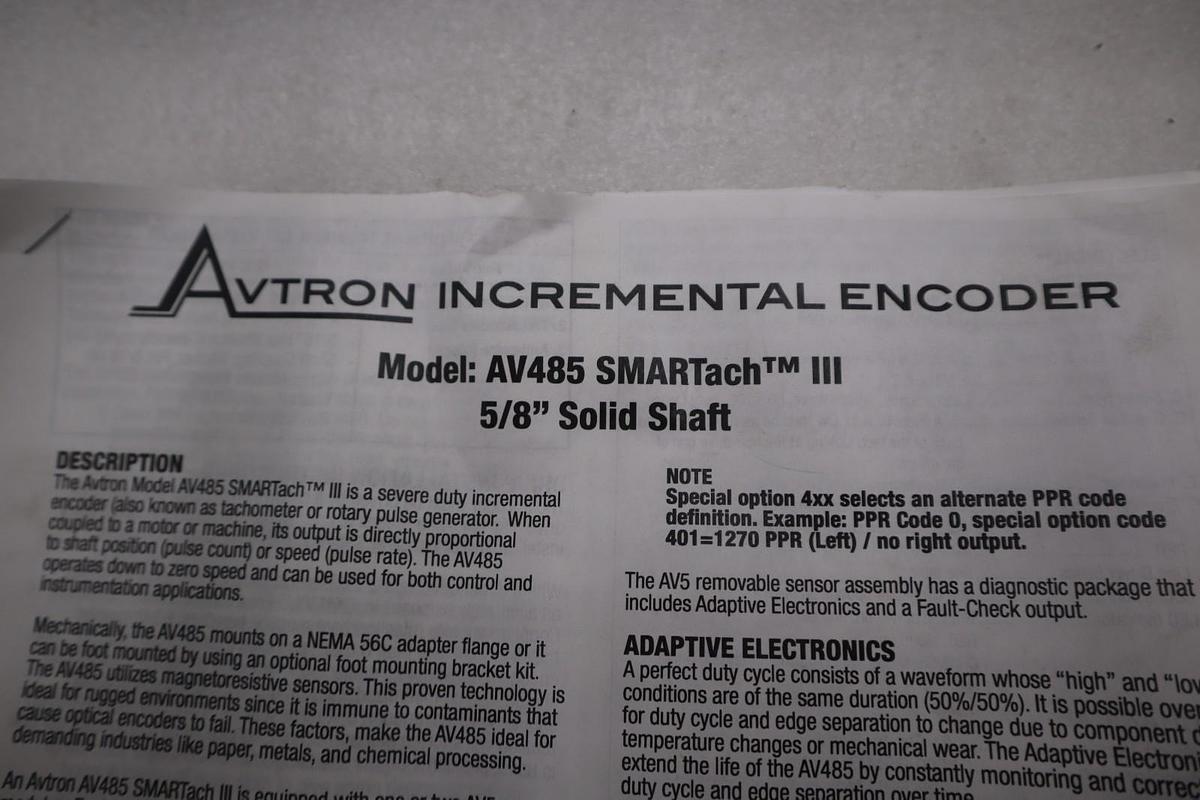 Used AVTRON AV485-N2S8L8YP000 / AV485N2S8L8YP000 (NEW NO BOX) STOCK GF-1115