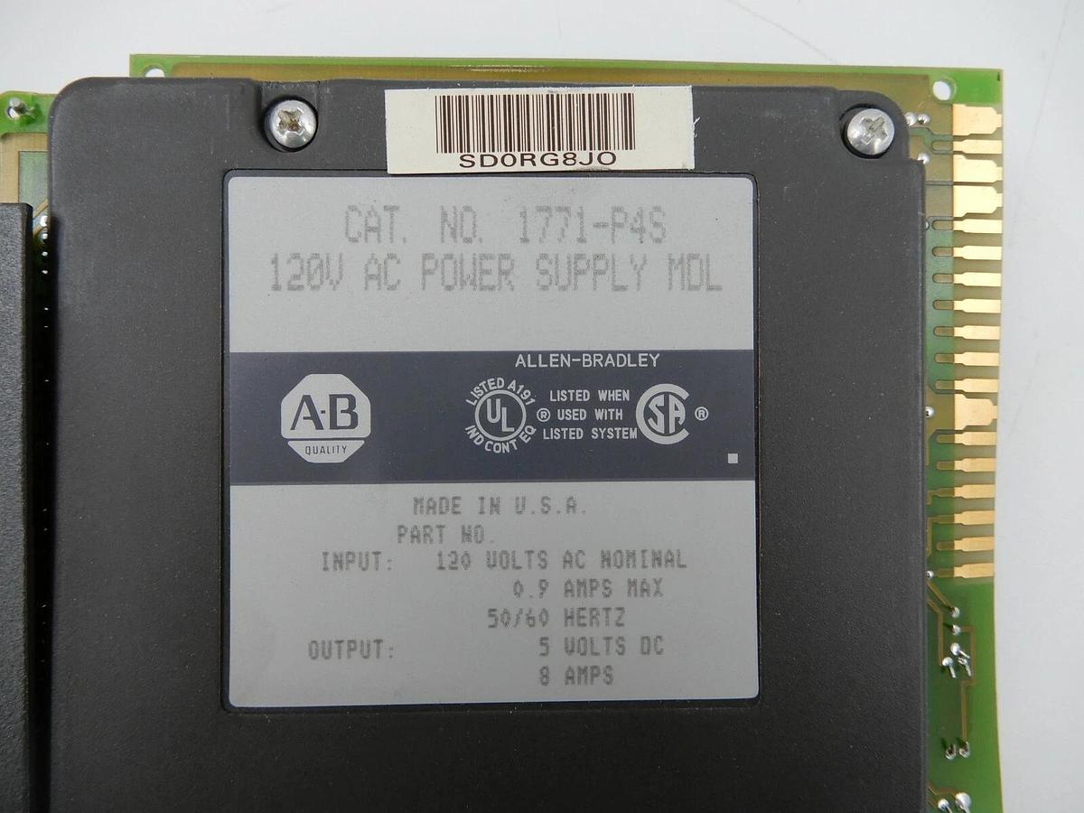 Used ALLEN BRADLEY PLC AC POWER SUPPLY MODULE 1771-P4S 120V STOCK 551