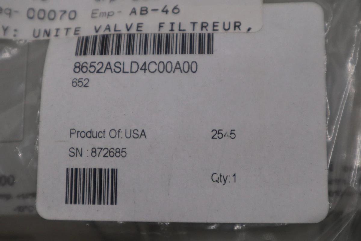 Used ASCO 8652ASLD4C00A00 AIR PREPARATION MANIFOLD ASSEMBLY - STOCK GF984