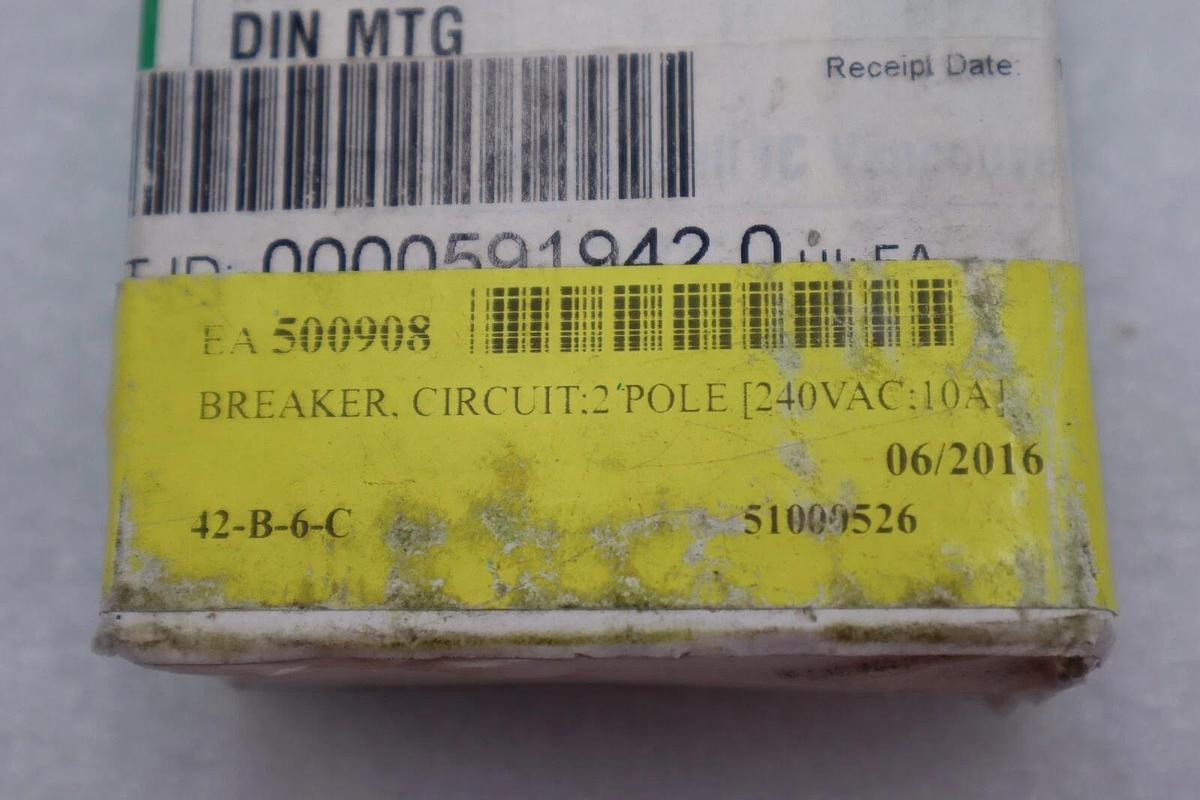 SCHNEIDER ELECTRIC 591942 CIRCUIT BREAKER 2 POLE 240VAC STOCK #K-2327
