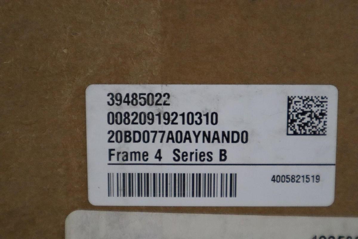 Used ALLEN BRADLEY 20BD077A0AYNAND0 POWERFLEX 700 DRIVE VFD 60 HP NEW UNIT STOCK S193