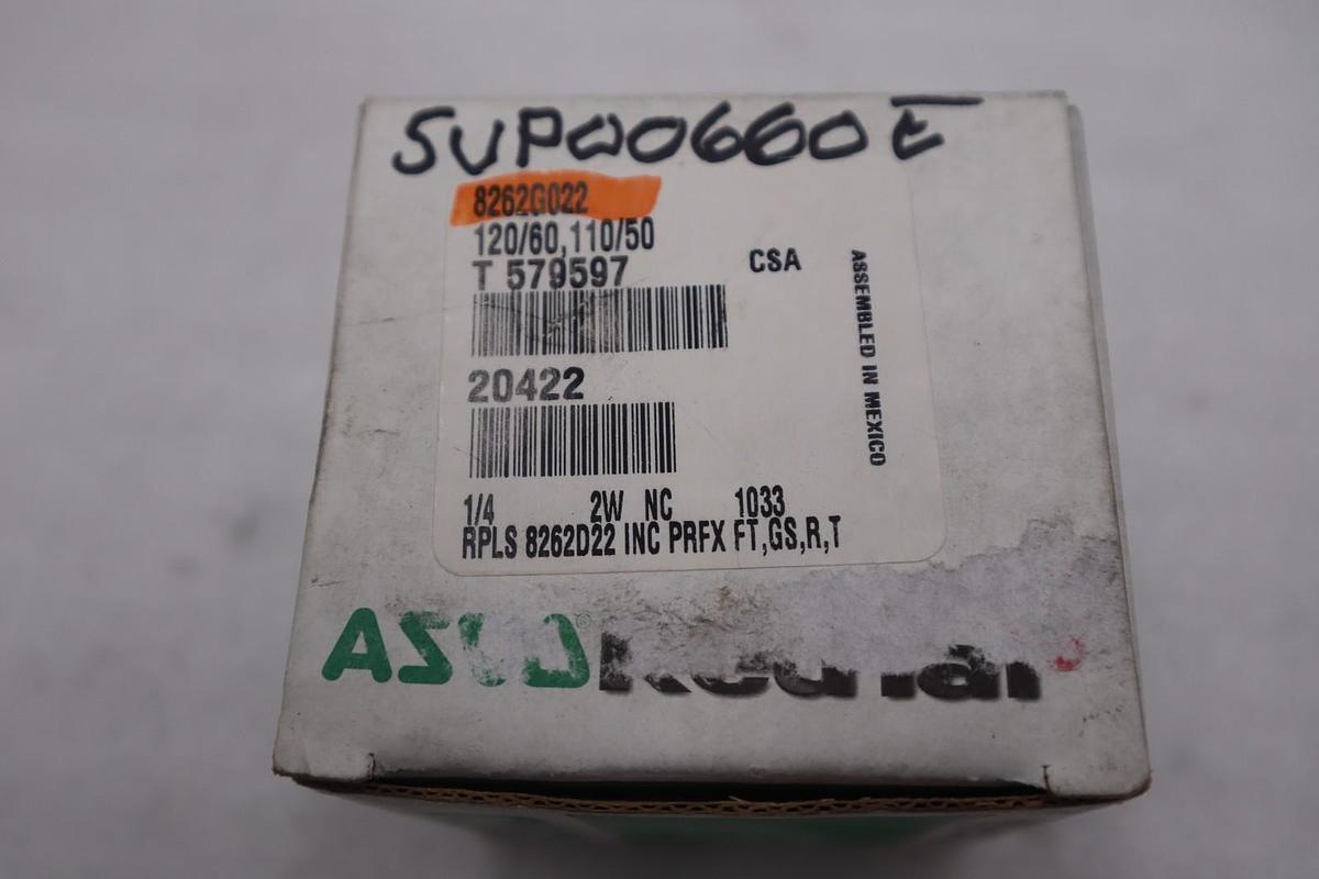 NEW ASCO 8262G022 120/60 1/4 2W Solenoid Valve Coil STOCK GF-765A