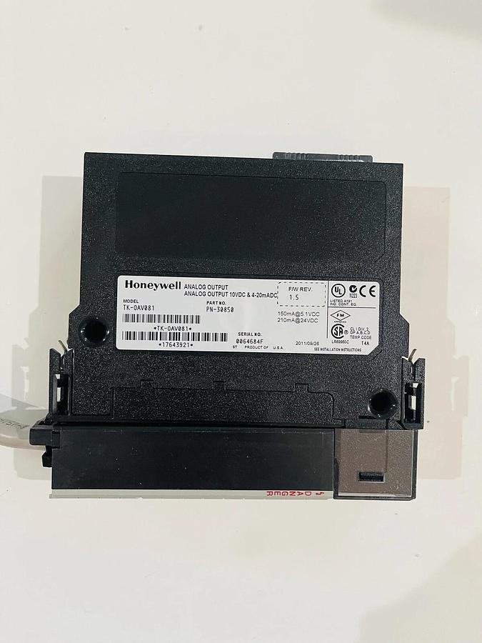 Used Honeywell TK-OAV081 Analog Output  FW Rev: 1.5 PLC #K-454