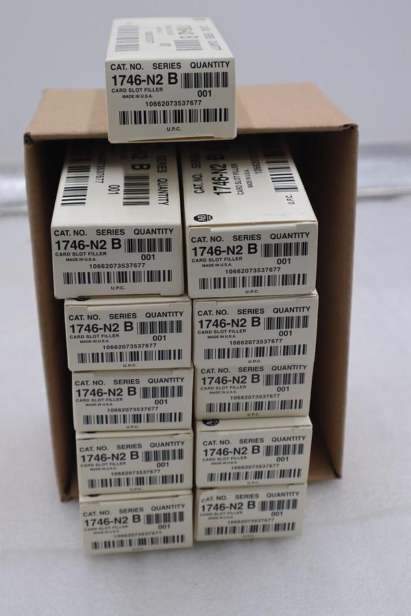 NEW IN BOX ALLEN BRADLEY 1746-N2 SER B MODULE SLOT FILLER (LOT OF 11) STK K-064A