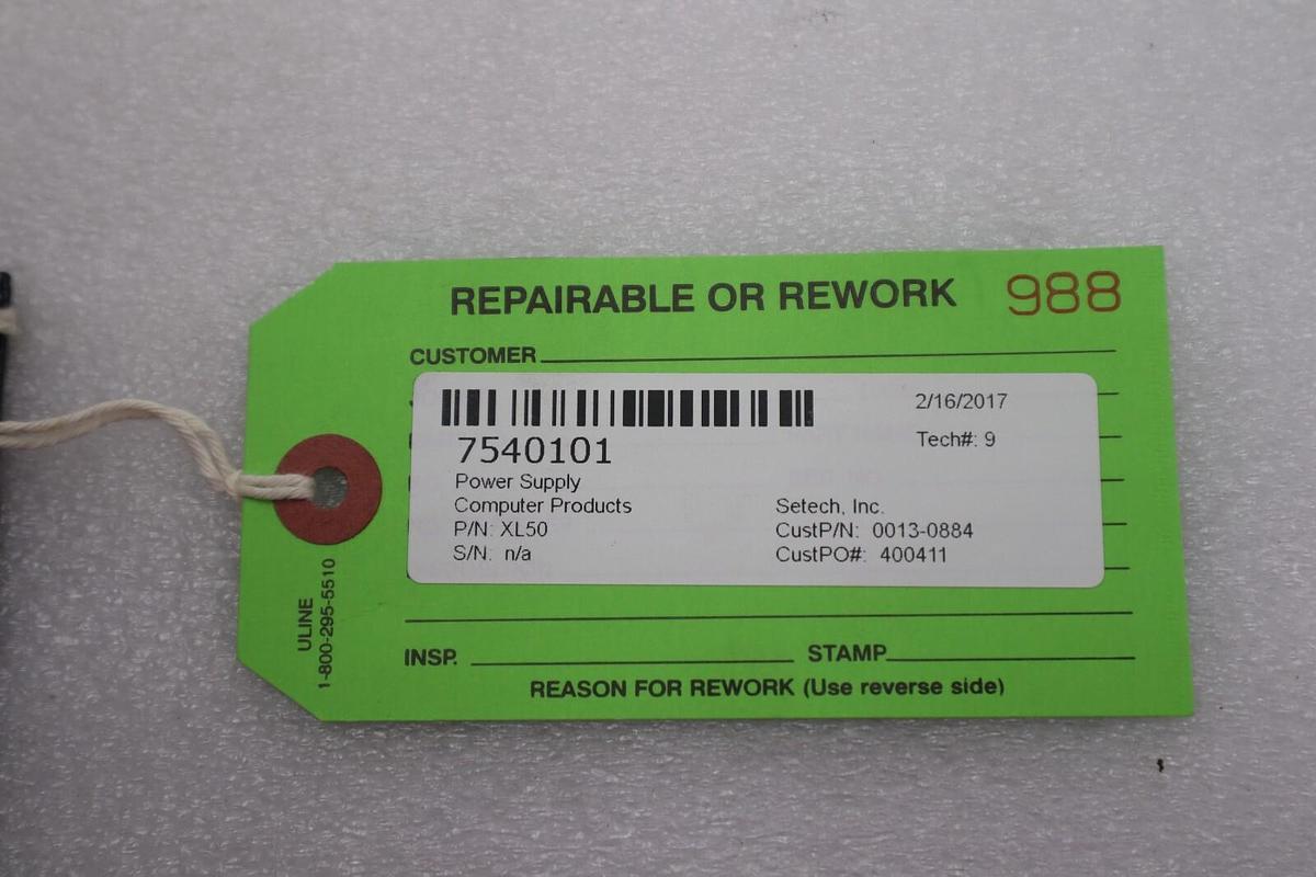 Power Supply Computer Products 7540101 Part Number XL50  Stock #2771