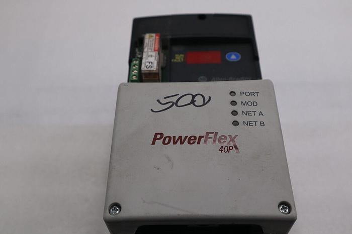 Used Allen Bradley 22D-D2P3N104 POWERFLEX-40 AC DRIVE 1.0HP SER A STOCK 1818