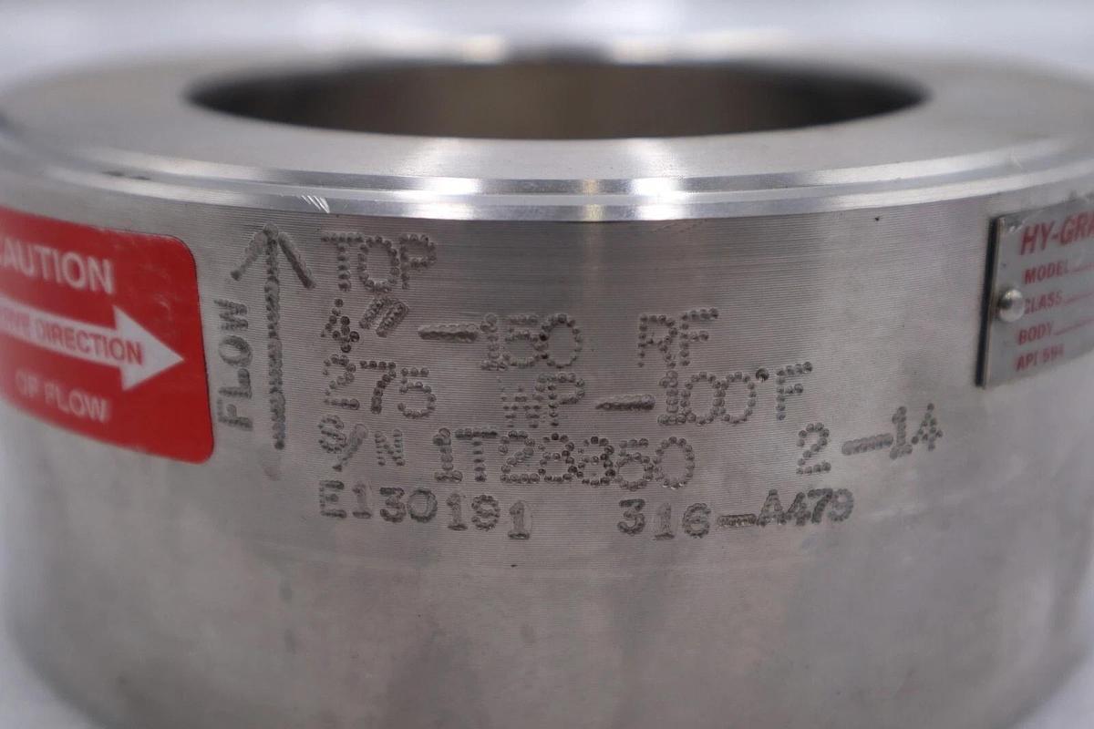 Used Hy-Grade Valve Inc Stainless Steel T01-040-10FFX SN/T28850 Class 150 SIZE 4#2568