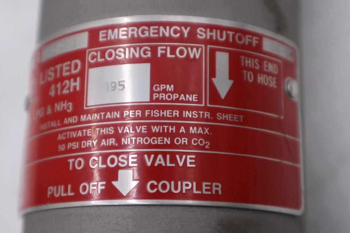 Used Emerson Fisher N562-26 Snappy Joe Series Railcar Emergency Shutoff Valve - GF780