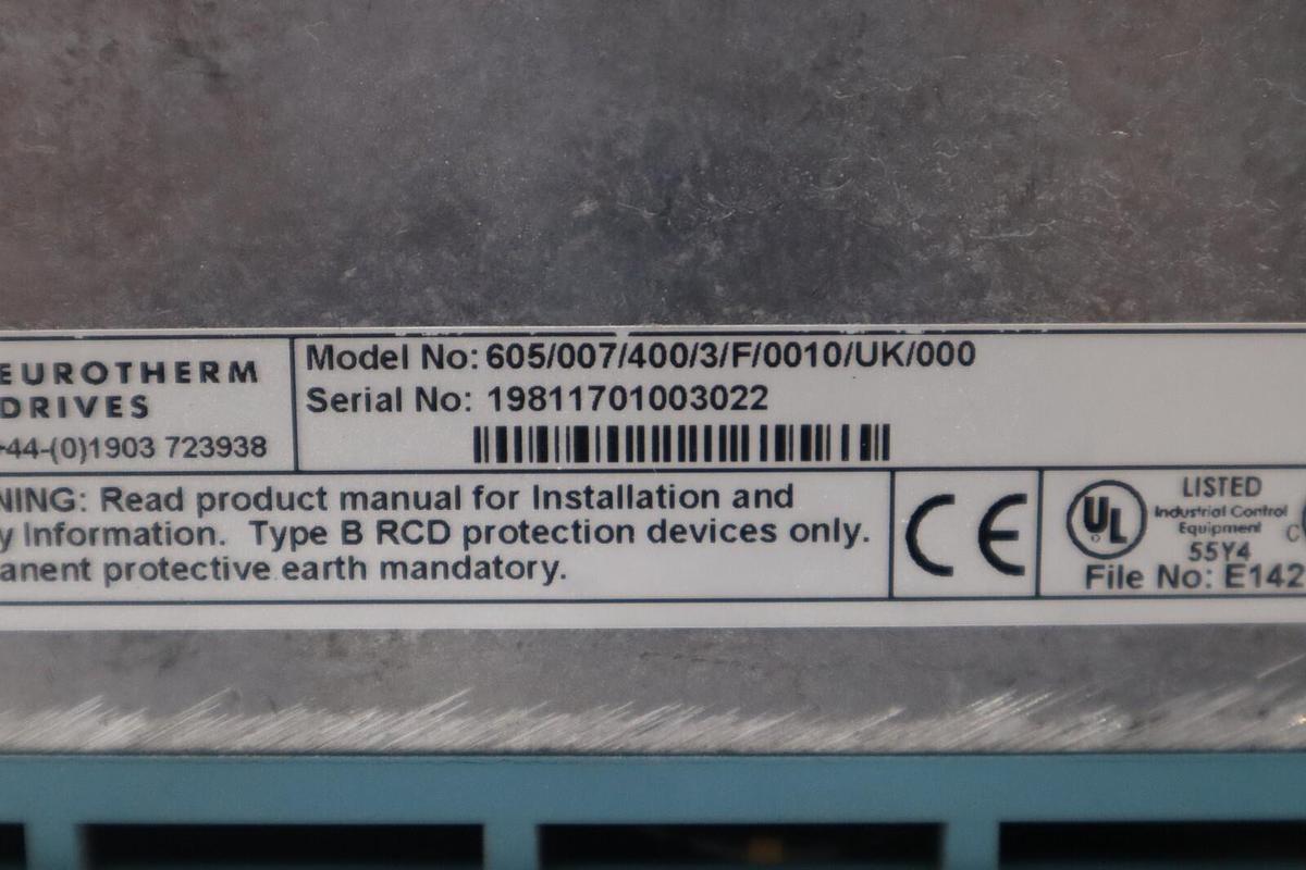 Used EUROTHERM DRIVES 605/007/400/3/F/0010/UK/000 STOCK 3365A