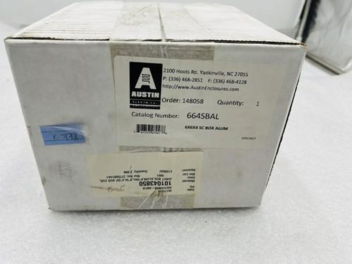 AUSTIN 666HCAL Junction Box 6x6x6 Enclosure-Clamp #K-778