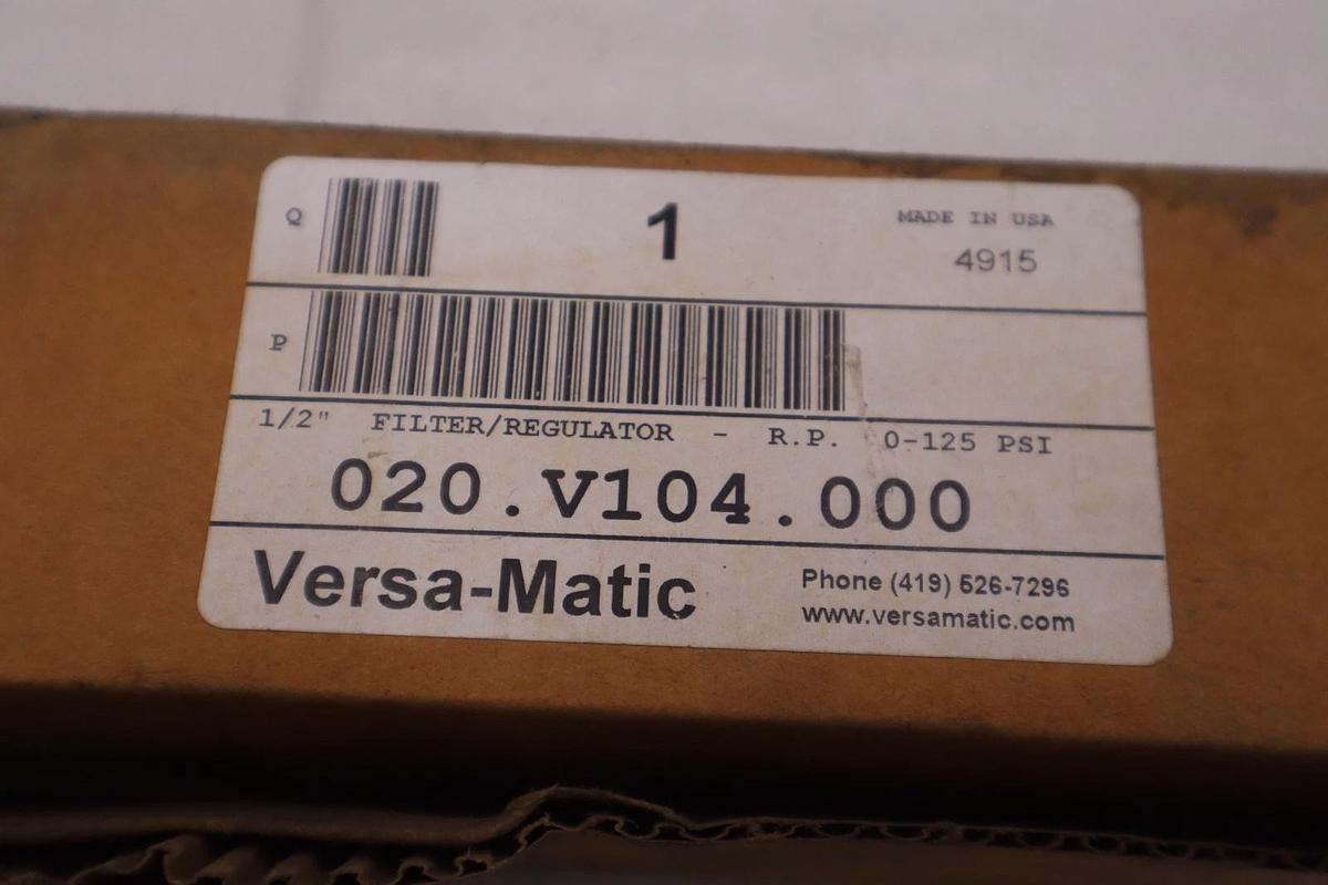 Used 020.V104.000 Versa Matic Pneumatic Filter Regulator 1/2" NPT - STOCK 5655CC