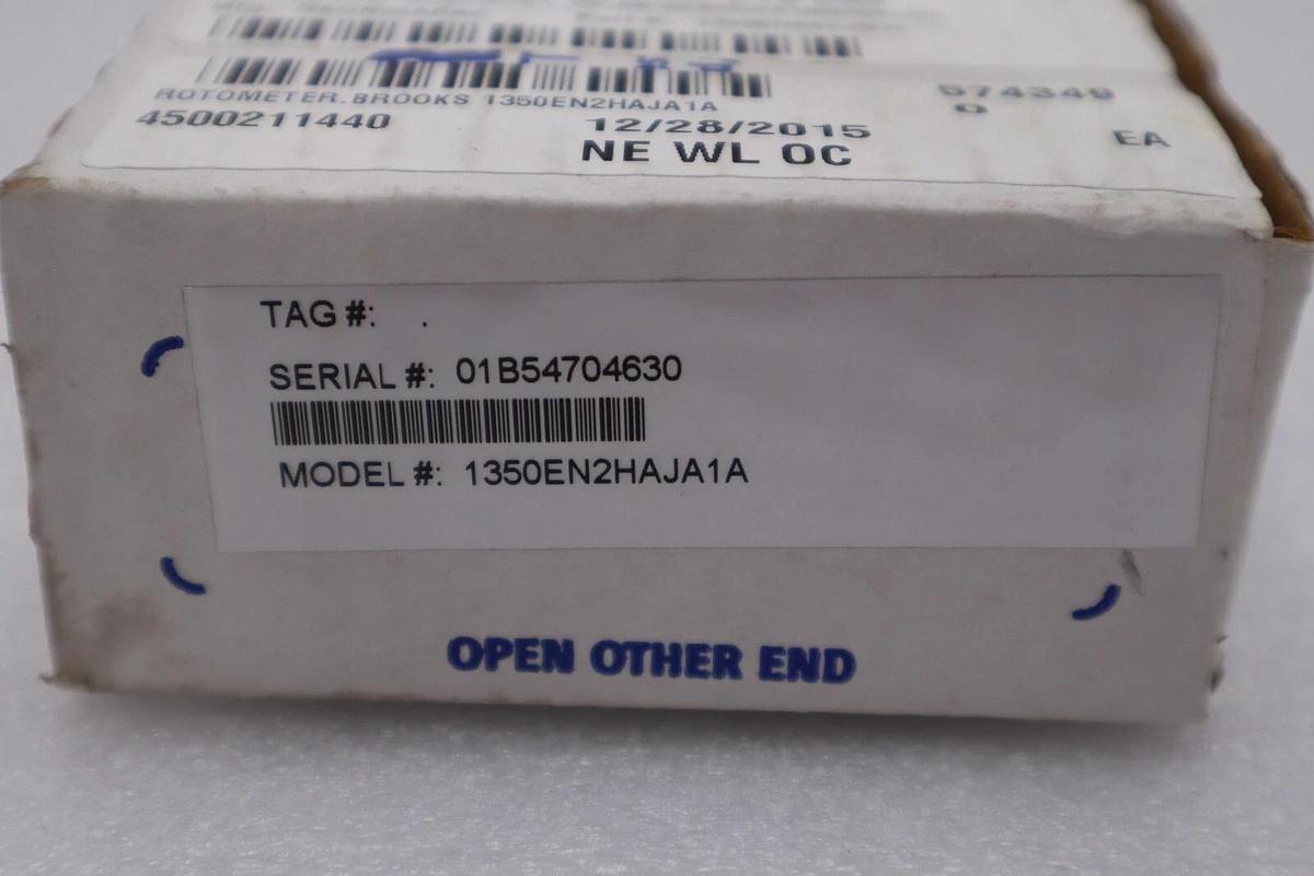 Brooks Instrument 1350EN2HAJA1A/ 01B54704630 ROTOMETER STOCK G348A