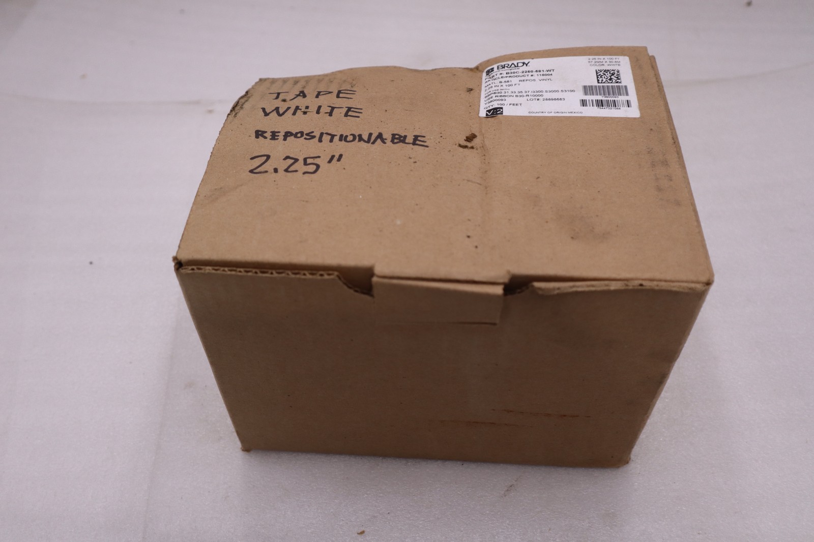 Used Brady B30C-2250-581-WT Thermal Label 2.25 x 100’ Label Printer STK GF1171
