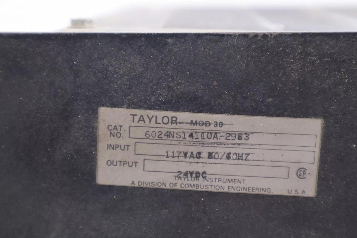 Used TAYLOR INSTRUMENT MOD 30 6024NSI4II0A-2963 POWER SUPPLY STOCK #3468-A