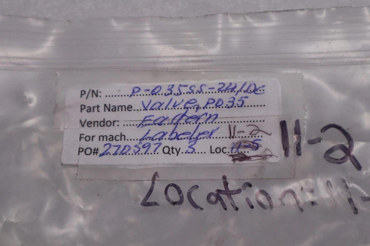 ALKON P-035SS-24/DC VALVE STOCK #K-2307