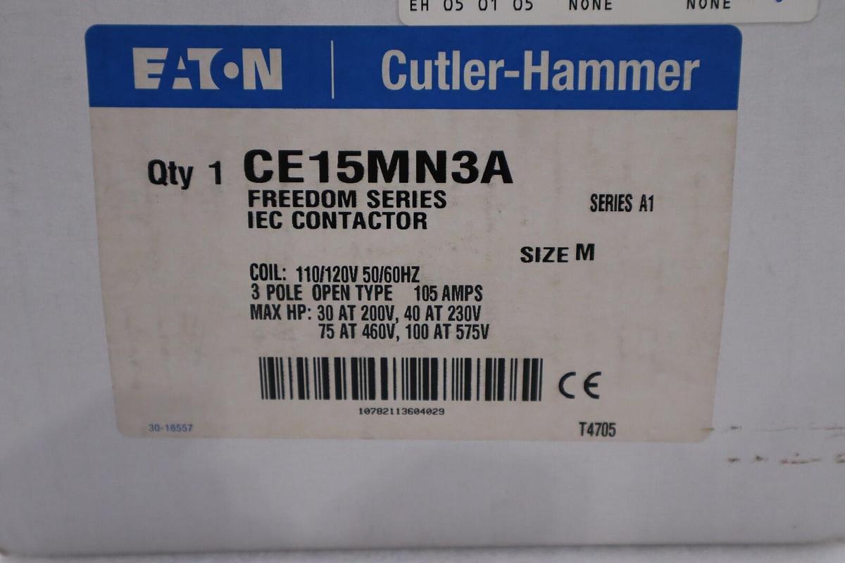 NEW Cutler-Hammer CE15MN3A Series A1 Freedom Series IEC Contactor Size M #G80