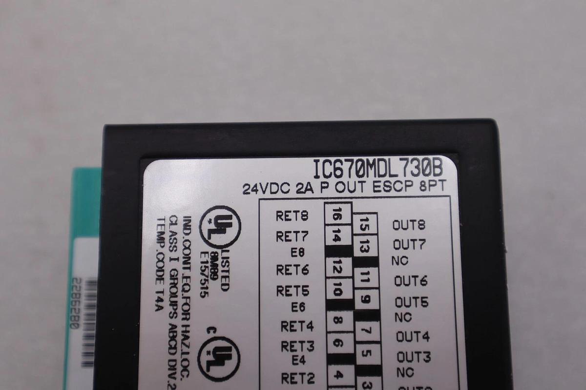 GE Fanuc IC670MDL730B POSITIVE OUTPUT MODULE 8PT 24VDC NEW STOCK K-1861