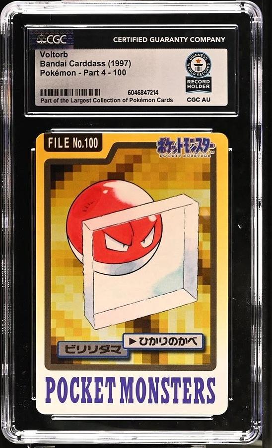 Used 1997 POCKET MONSTERS Bandai CARDDASS #100 VOLTORB CGC WORLD RECORD 1/1