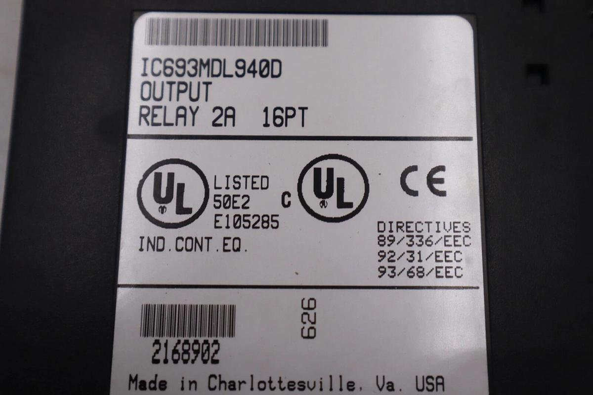 Used GE FAUNC IC693MDL940D OUTPUT MODULE STOCK #L-560-C
